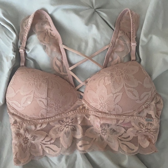 VS PINK Lace Star Longline Push Up Bra NWOT - Picture 5 of 7